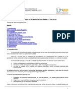 El Proceso de Planificacion para La Calidad