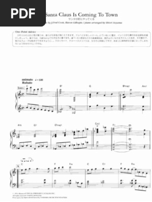 Santa Claus Is Coming To Townmusic Sheetpdf