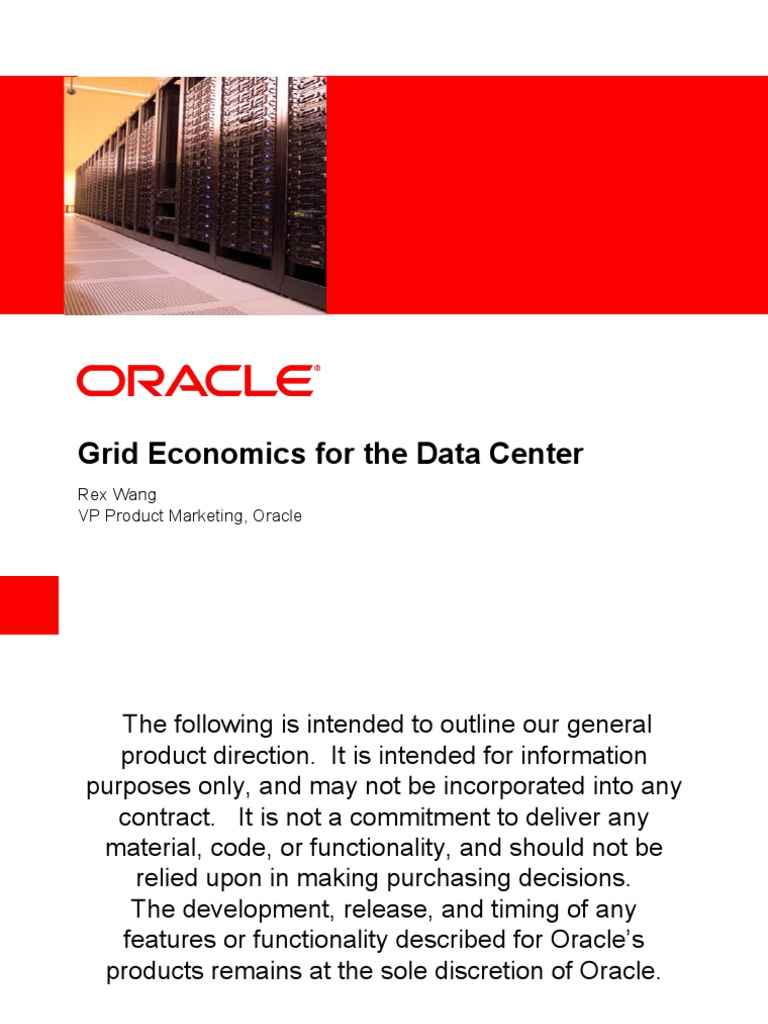 Grid Economics For The Data Center | PDF | Grid Computing | Oracle Database