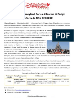 Comunicato Stampa - Magica Offerta Disneyland e Parigi