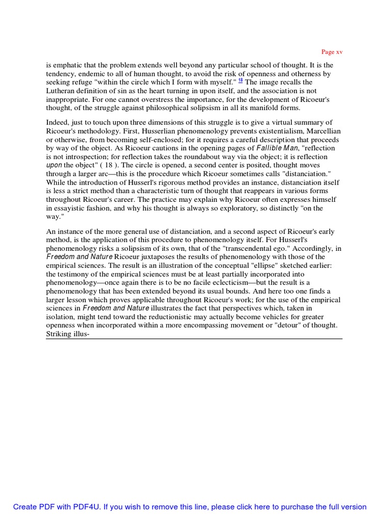 Ricoeur, Paul - 1965 - Fallible Man 17 PDF | PDF | Phenomenology ...