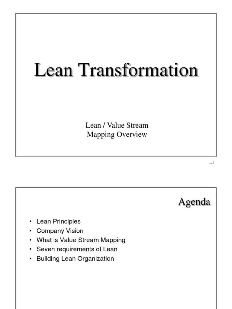 Lean Transformation and Value Stream Mapping | PDF | Business