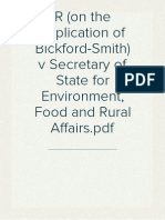 R (on the application of Bickford-Smith) v Secretary of State for Environment, Food and Rural Affairs [2013]