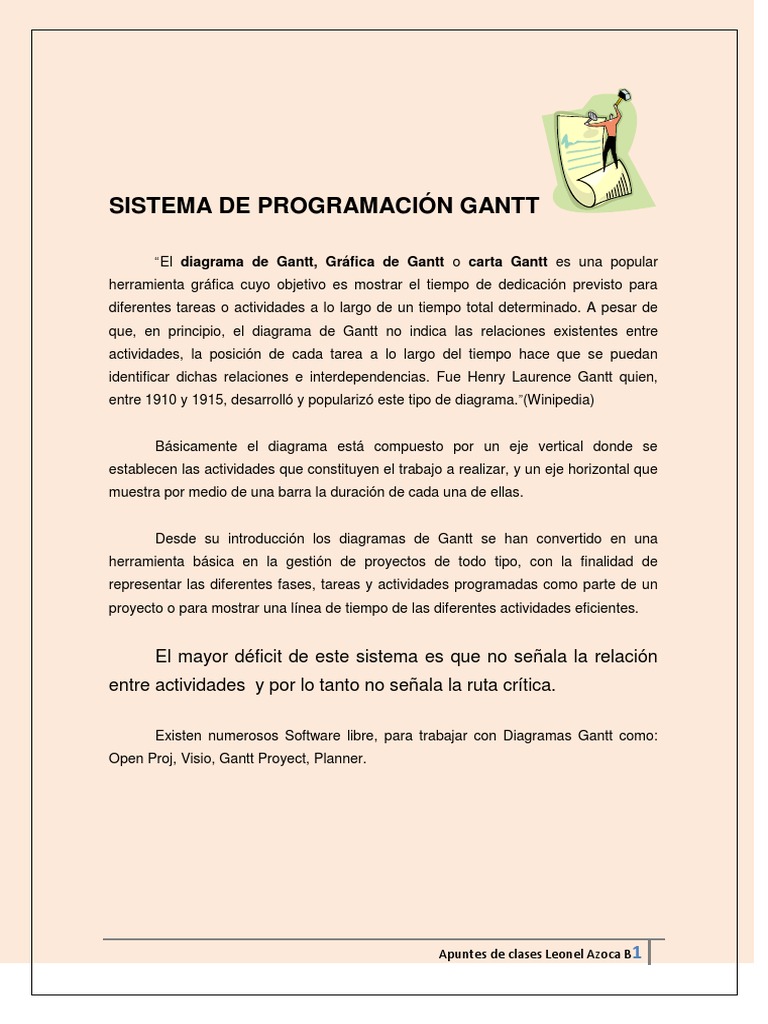 Sistema de Programacion Gantt  Informática  Tecnología