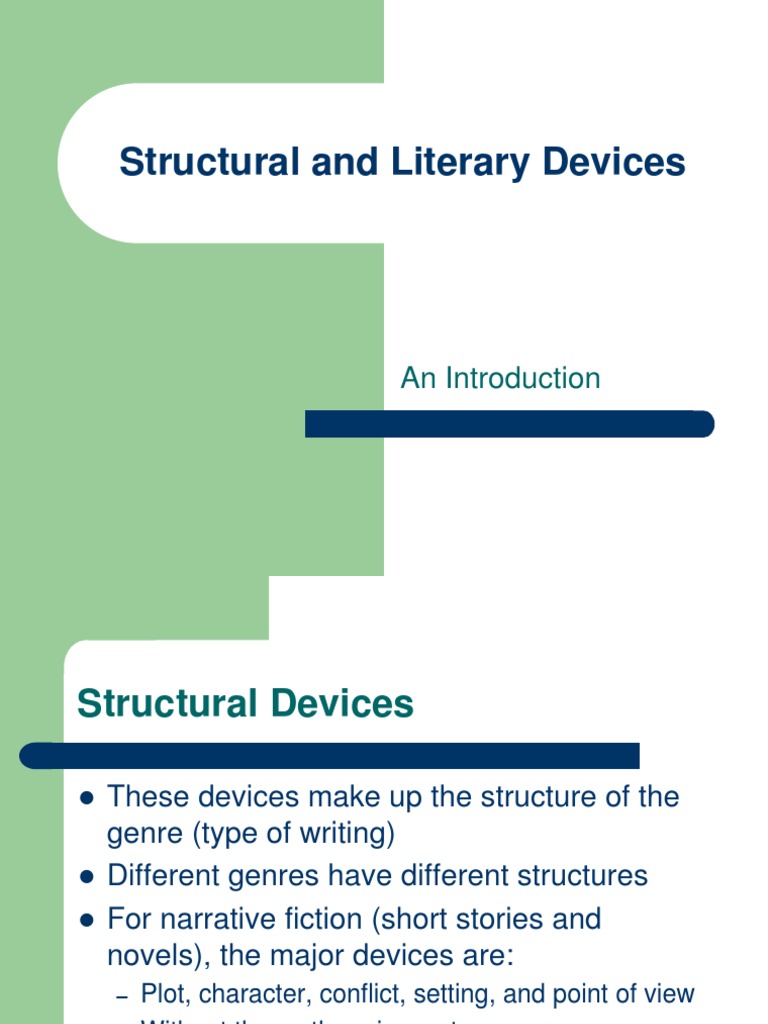 structural and literary devices Narration Plot (Narrative)
