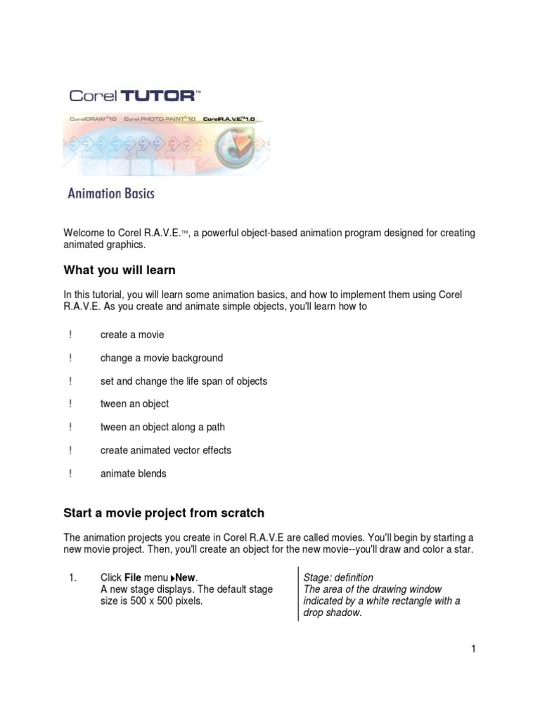 Tutorial Corel Rave | Download Free PDF | Software | Graphics