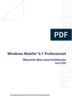 Neuerungen Windows Mobile 6.1 Prof PPC