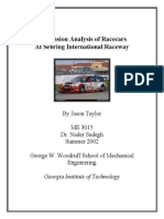 Suspension Analysis of Racecars at Sebring International Raceway