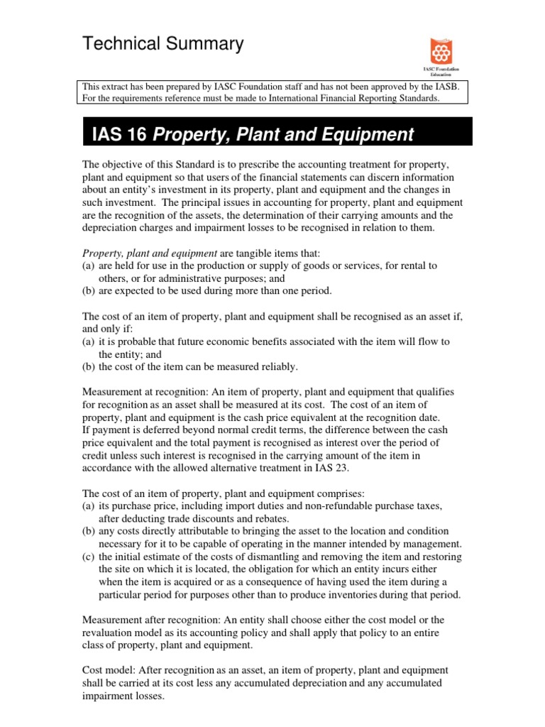 Technical Summary | PDF | Fixed Asset | Depreciation