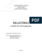 Relatório Espectroanalíticos - Análise Do Permanganato de Potássio