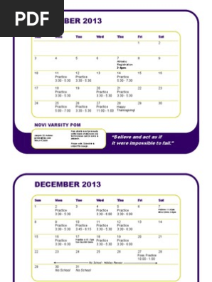 NVP Schedule Winter 13-14