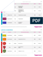 Lista de Acessorios 2013 TupperwareShow