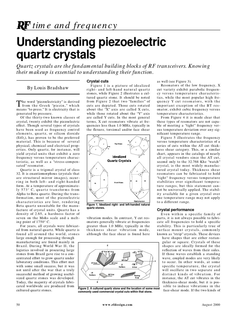 Understanding Piezoelectric Quartz Crystals PDF Electrical