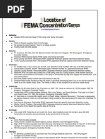 Location of FEMA Concentration Camps