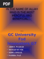 In The Name of Allah Who Is The Most Merciful and Beneficial