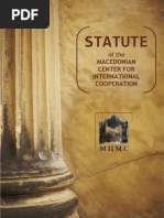 Statute: Macedonian Center For International Cooperation