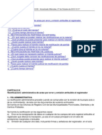 Rectificacion Administrativa de Actas Por Error y Omision Del Registrador