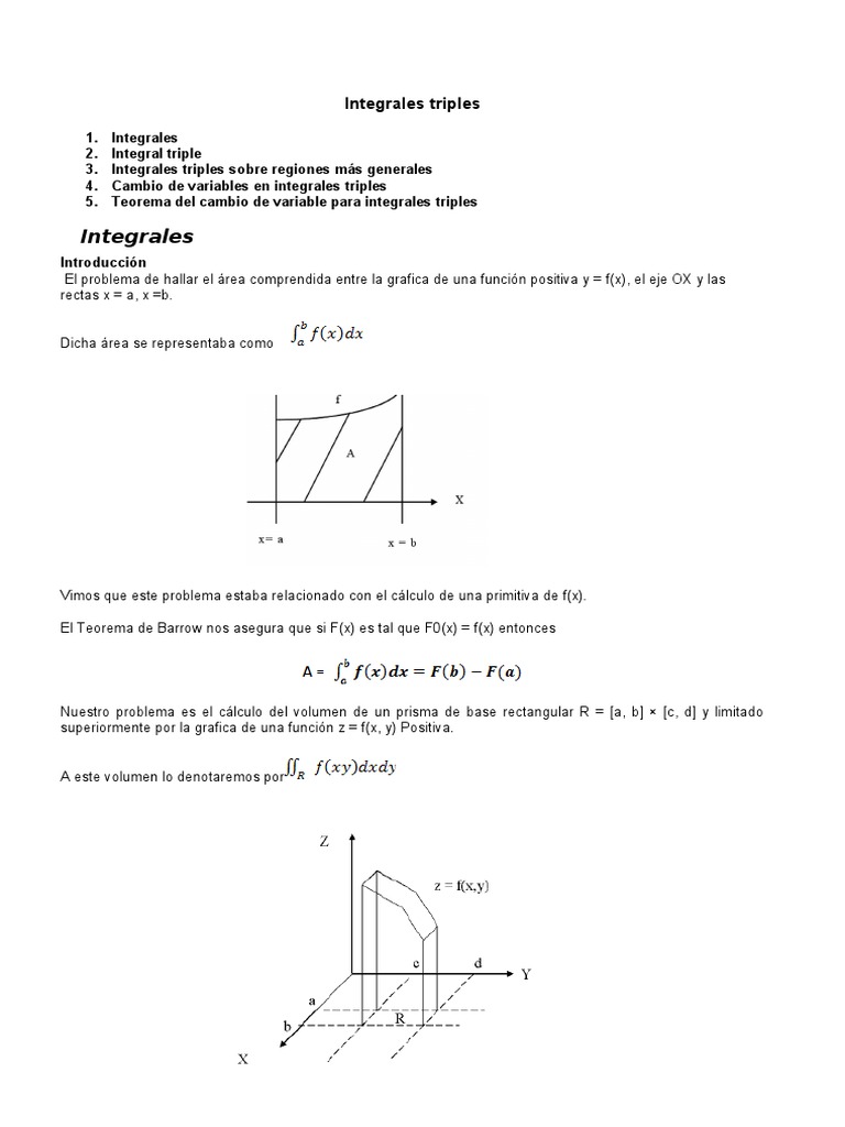 Integrales Triples PDF Integral Cálculo