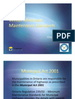 City of Timmins-Minimum Maintenance Standard-Power Point Presentation PDF