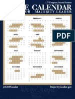 U.S. House Of Representatives 2014 (113 Day) Schedule