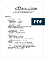 Nandi Dental Rate List