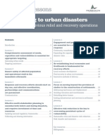 Responding To Urban Disasters: Learning From Previous Relief and Recovery Operations