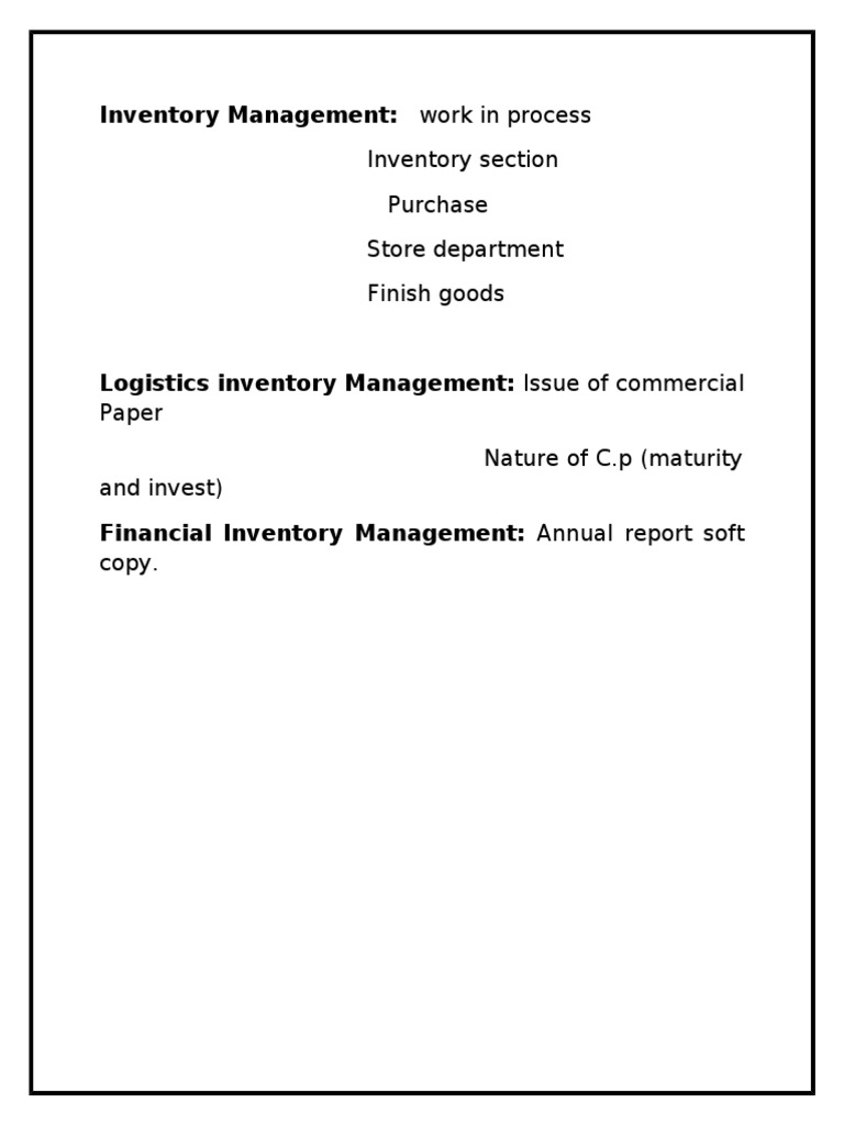 Inventory Management | PDF