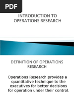 Introduction To Operations Research