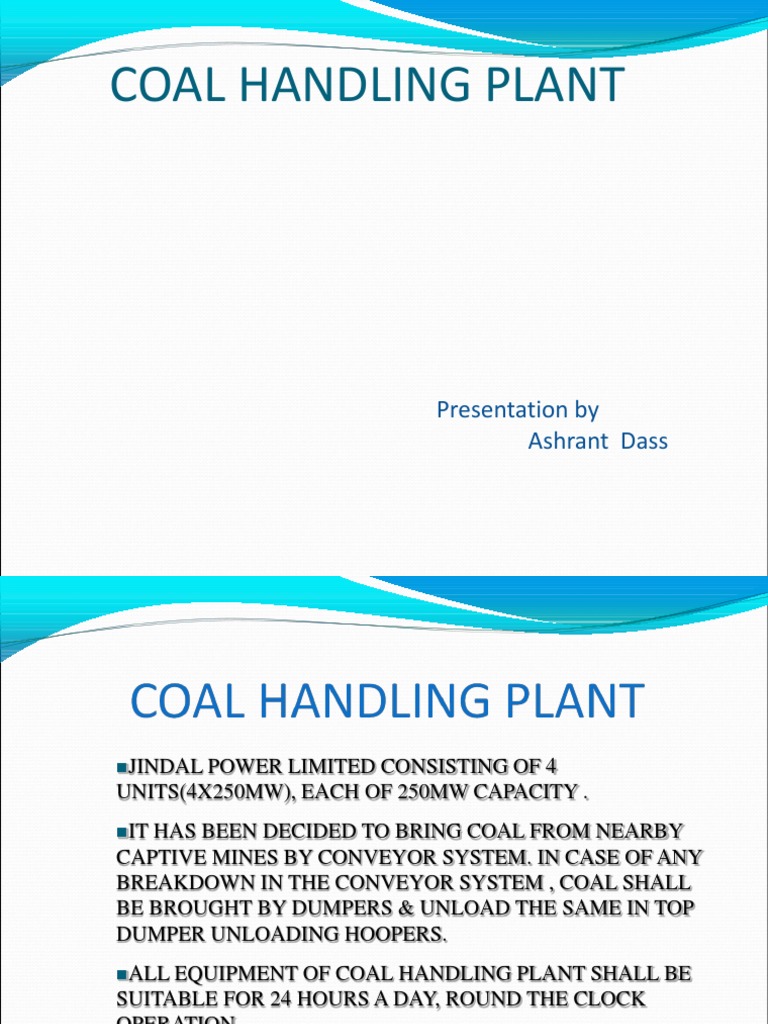 Coal Handling Plant Overview and Design | PDF | Input/Output ...