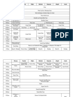 Lockwood Family School Schedule 2009-2010