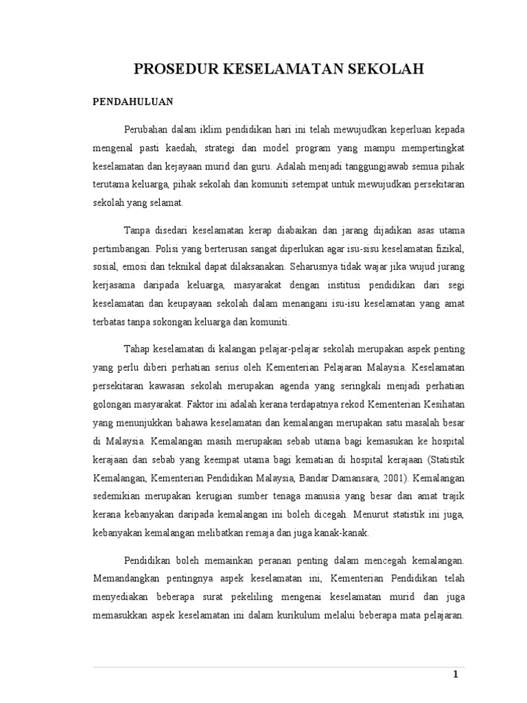 Prosedur Keselamatan Sekolah.doc