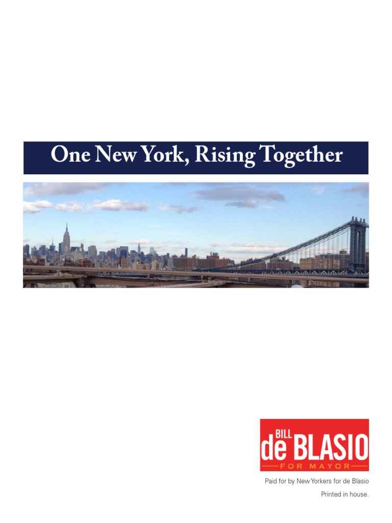 Addressing NYC Income Inequality Issues | PDF | Bill De Blasio ...