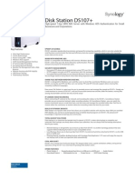 Synology DS107+ Data - Sheet - Enu PDF