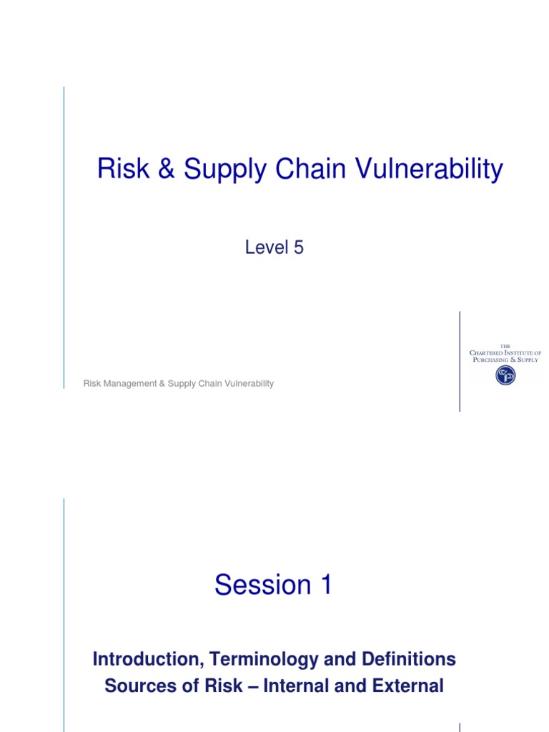Supply Chain Risk Management Overview | PDF | Risk Management | Risk