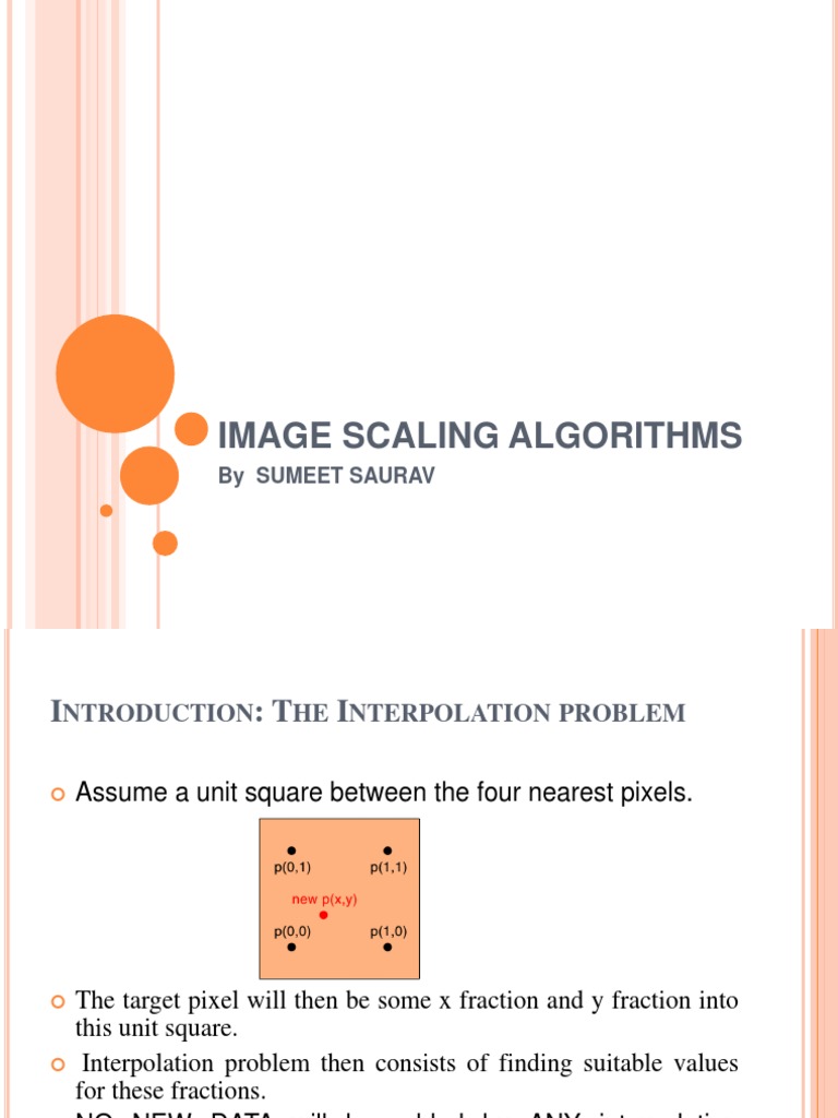 Image Scaling Algorithms Guide | PDF | Interpolation | Computer Graphics
