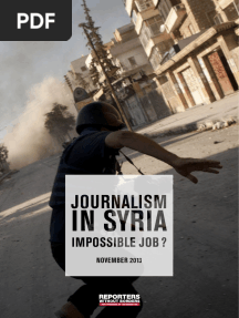 Journalism in Syria, Impossible Job ?