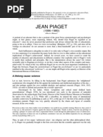 Jean Piaget: A Lifelong Cause: Science