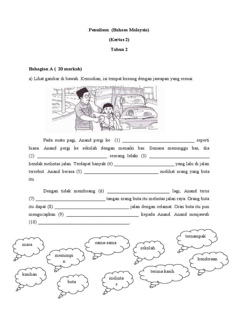 Bahasa Malaysia Penulisan Tahun 2 Soalan Pdf