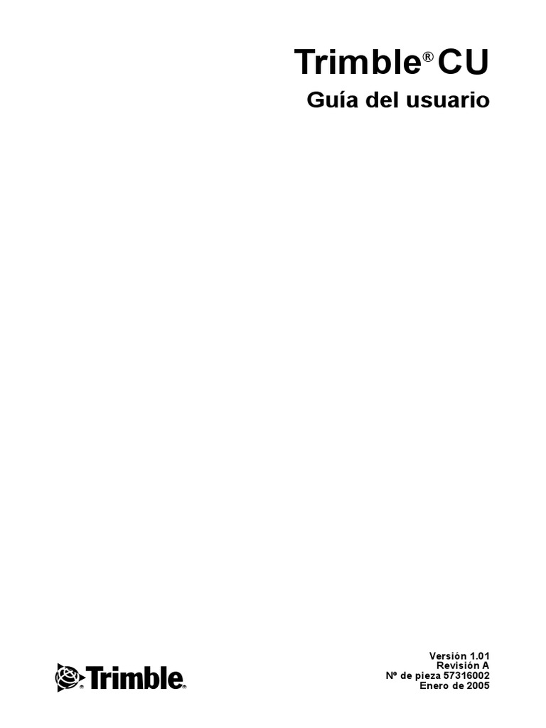 Print Trimble CU Guia Del Usuario 57316002 Ver0101 SPA | PDF | Software ...