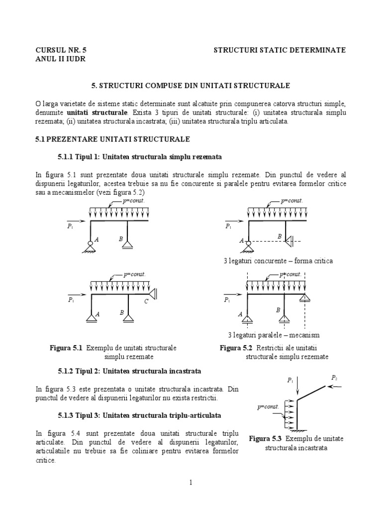 Cursul 5-Statica Constructiilor | PDF