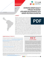 BRIEF: Advancing Gender Equality Through The Budget: Latin American Experiences With Gender-Responsive Budgeting