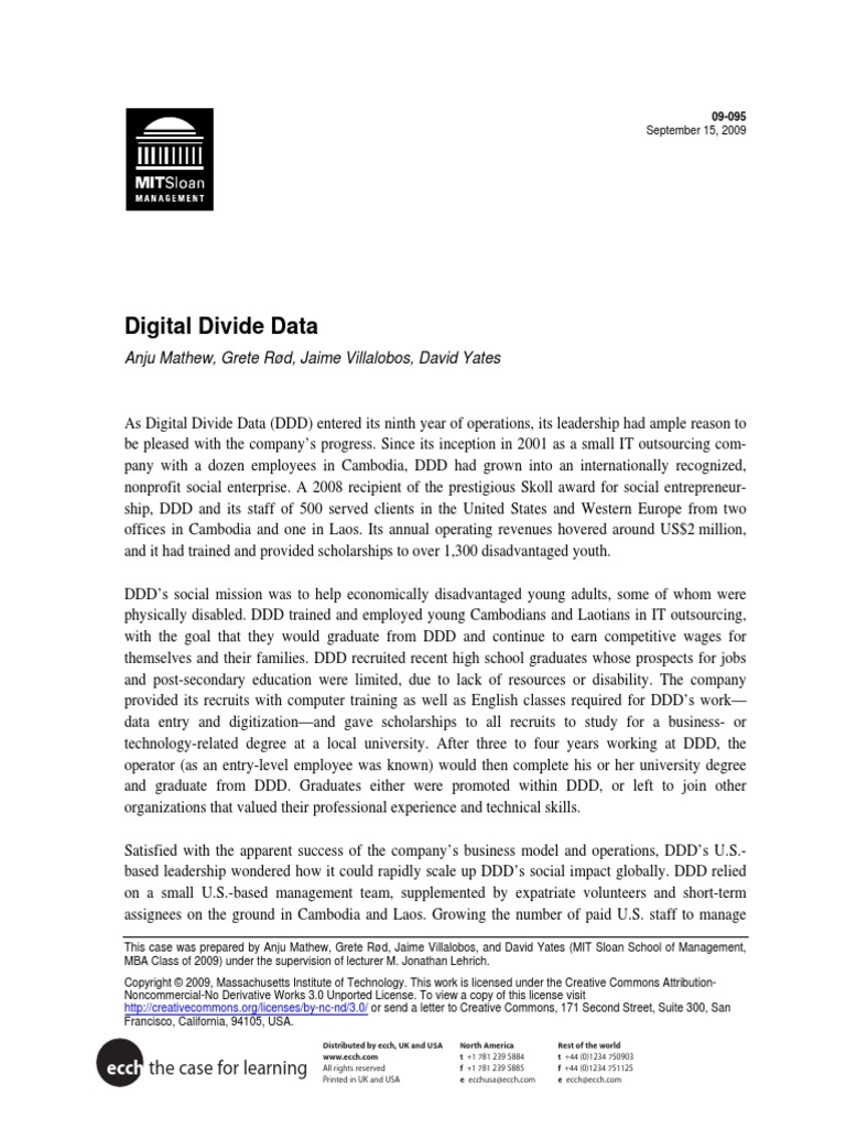 Digital Divide Case Study PDF | PDF | Cambodia | Franchising