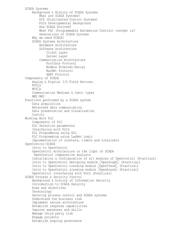 SCADA Systems Overview and Security | PDF | Computers