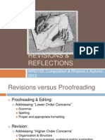 Revisions & Reflections: WRD103: Composition & Rhetoric I, Autumn 2013