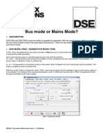 What Is The Difference Between Bus and Mains Mode On The Dse Range of Mains Synchronising Controllers