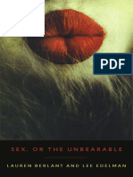 Sex, or The Unbearable by Lauren Berlant and Lee Edelman
