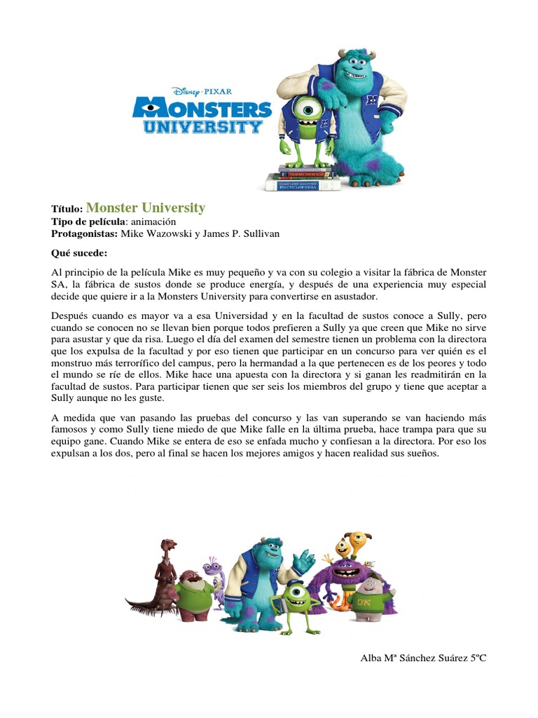Monster University | PDF, image size:768x1024