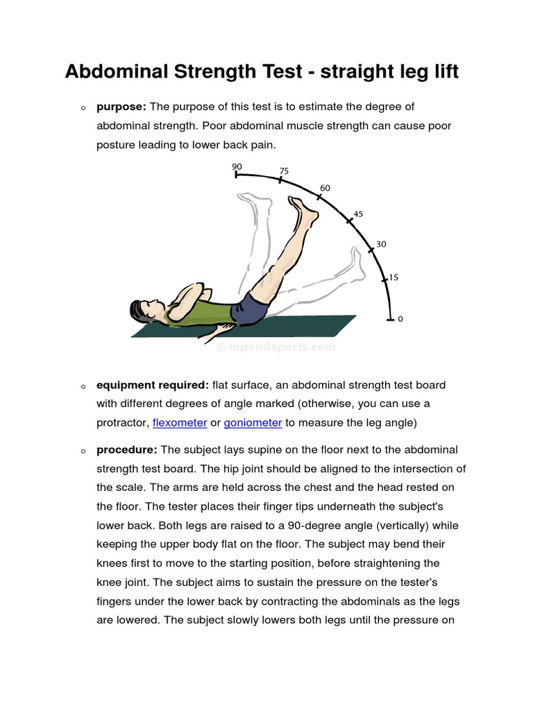 Abdominal Strength Test PDF