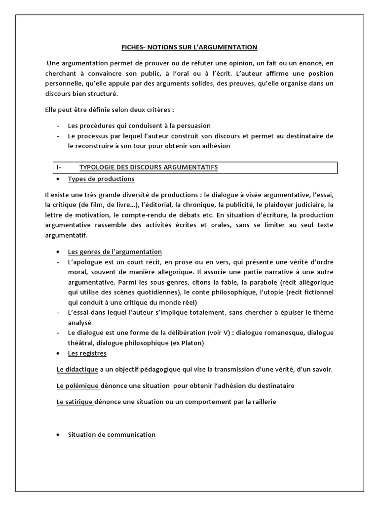 Compte Rendu Objectif Dun Texte Argumentatif Exemple de Texte