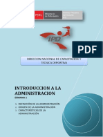 Introduccion a La Administracion - Semana 1